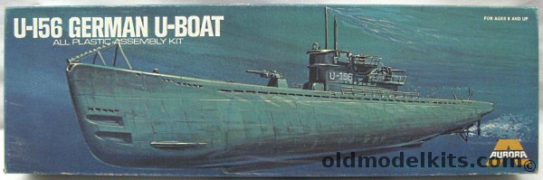 Aurora 1/209 U-156 German Type IXC U-Boat, 725-150 plastic model kit